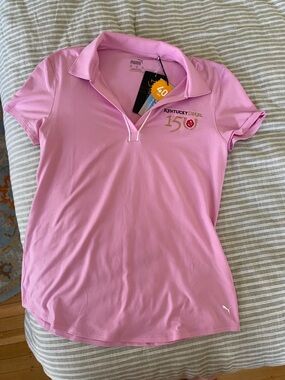 Puma Light Pink Kentucky Derby 150 Embroidered Polo